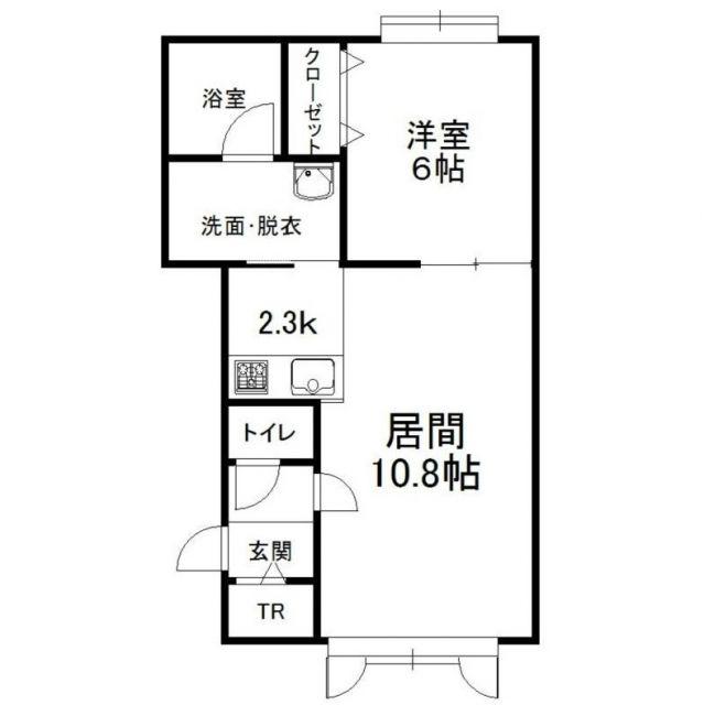 ニューエスパニア3A(1LDK/2階)の間取り写真