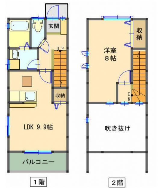 パルティール D(1LDK/1階)の間取り写真