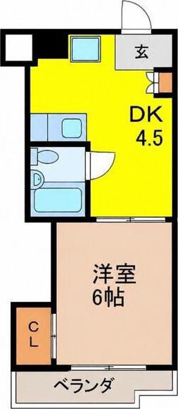 CASA NOAH名東(1DK/3階)の間取り写真