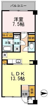 NEWORK ニューヨーク(1LDK/3階)の間取り写真