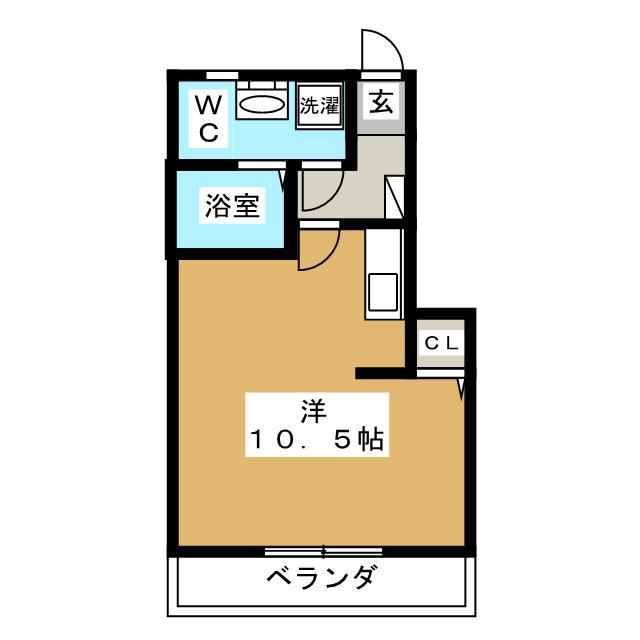 レジデンス碑文谷(ワンルーム/1階)の間取り写真