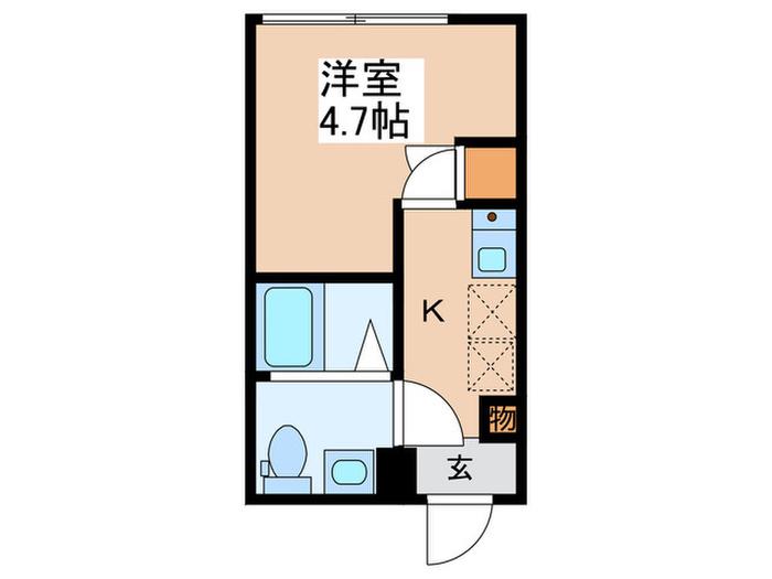 CIEL KAMIKITAZAWA(1K/4階)の間取り写真