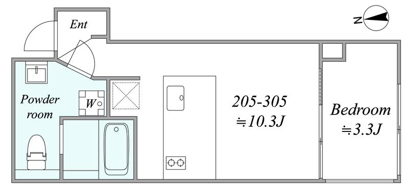 TRIAS193(1LDK/2階)の間取り写真