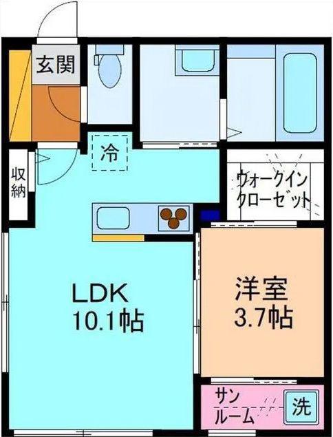 ISALA イサラ(1LDK/1階)の間取り写真