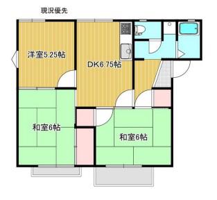ＪＲ播但線 野里駅 徒歩18分 2階建 築31年(3DK/2階)の間取り写真