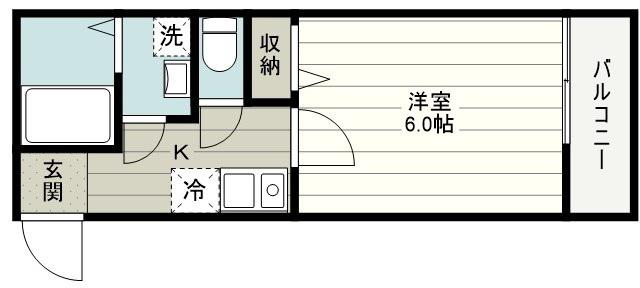 カーサ クラシア(1K/3階)の間取り写真