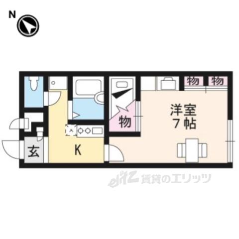 レオパレスSOLEIL(1K/2階)の間取り写真