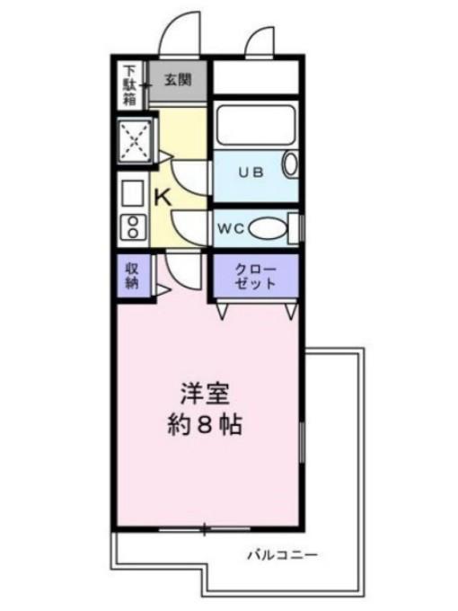 FRESCA代々木上原(1K/3階)の間取り写真