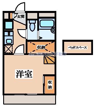 レオパレス夢21(1K/2階)の間取り写真