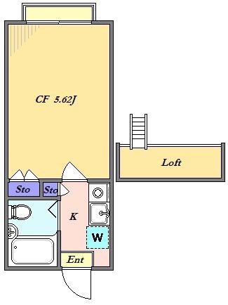 メイセー三軒茶屋II(1K/1階)の間取り写真