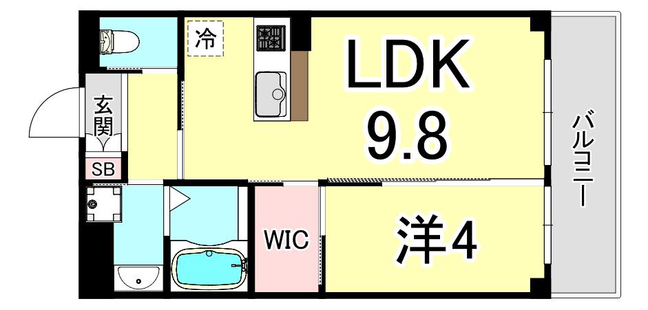 AMULET(1LDK/3階)の間取り写真