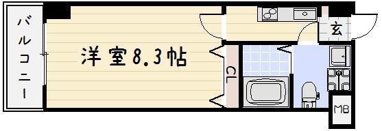 NO.71オリエントトラストタワー(1K/12階)の間取り写真