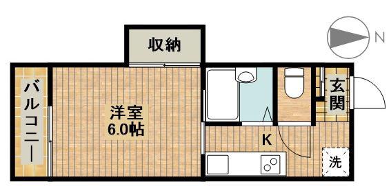 平安コーポラス(1K/1階)の間取り写真