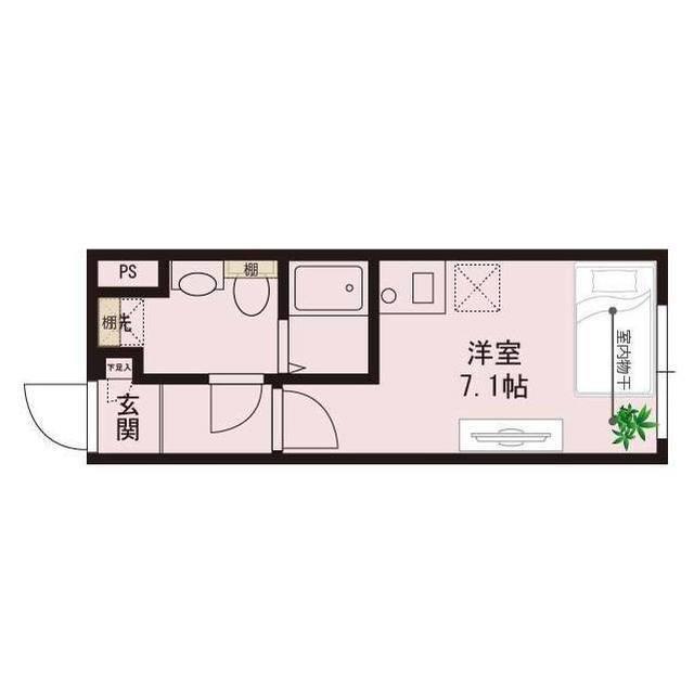 SKYLUX馬込(ワンルーム/3階)の間取り写真