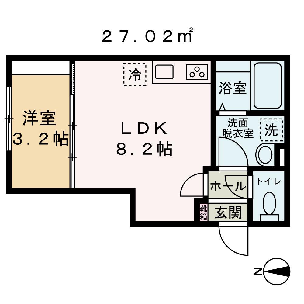 コスタリブロ中延(1LDK/3階)の間取り写真