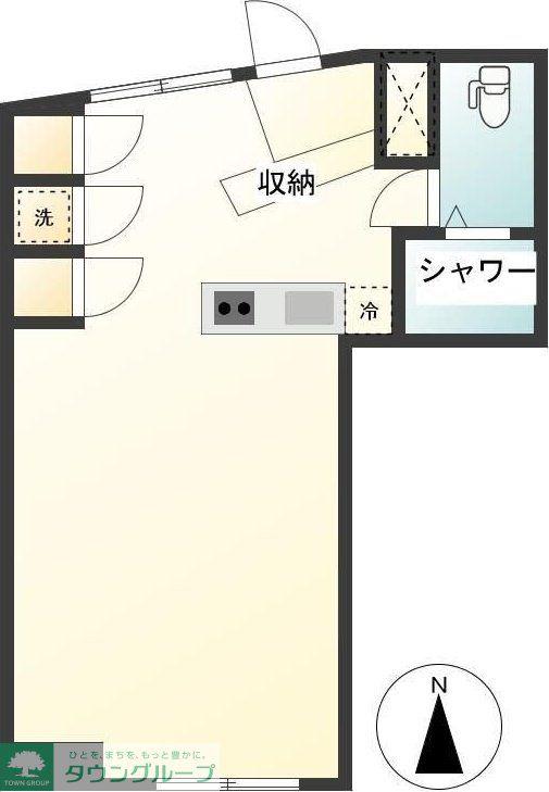 リン元本郷ハイツ(ワンルーム/2階)の間取り写真