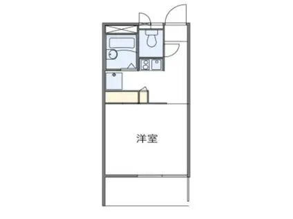レオパレスサンローズ(1K/1階)の間取り写真
