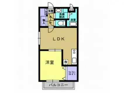 クラルテHASHIDA(1LDK/1階)の間取り写真