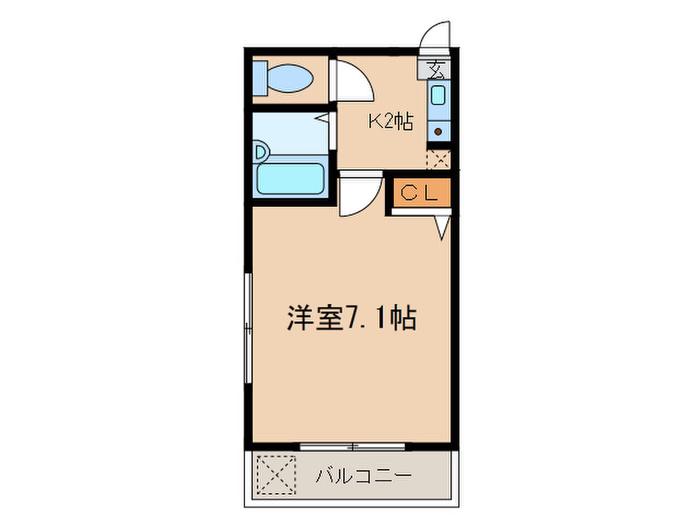 BEハイム(1K/3階)の間取り写真