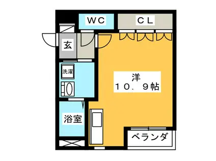 ブルーム(ワンルーム/1階)の間取り写真