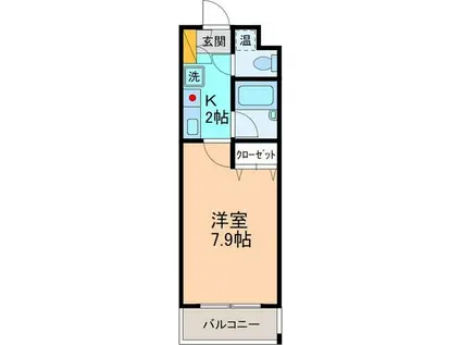 パサージュ法光寺(1K/2階)の間取り写真