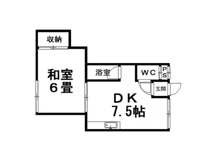 安藤マンション(1DK/1階)の間取り写真