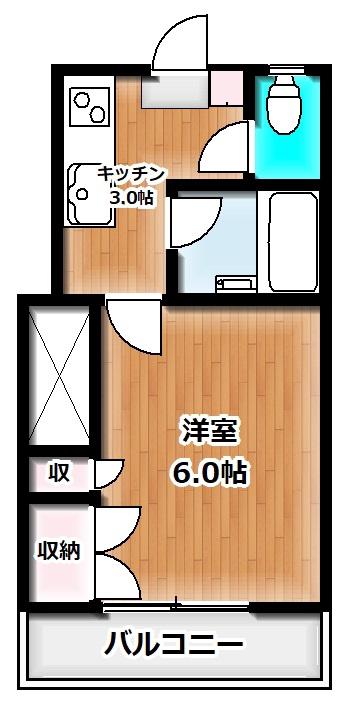 シャンテ・クレール吉祥寺(1K/1階)の間取り写真