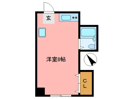 エレガンス東向島(ワンルーム/3階)の間取り写真