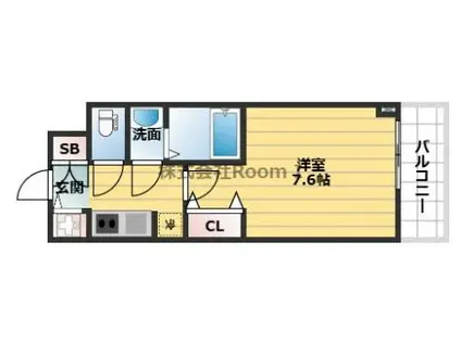 サムティ本町橋IIMEDIUS(1K/7階)の間取り写真