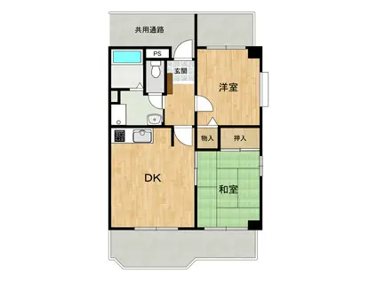 セクレジデンスIII(2LDK/2階)の間取り写真