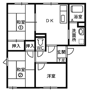 ハイツ・いずみ(3DK/1階)の間取り写真