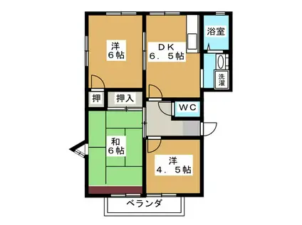 コスタリカ松風(3DK/2階)の間取り写真