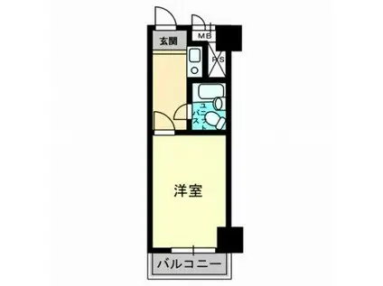 五反田ダイヤモンドマンション(1K/7階)の間取り写真
