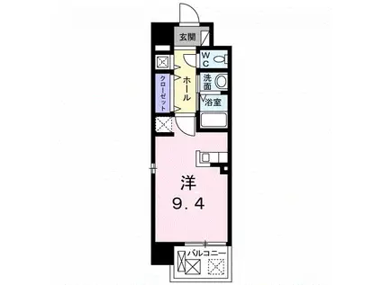クラシェス尼崎(ワンルーム/8階)の間取り写真