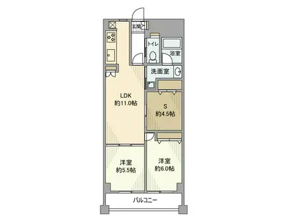 川口栄町グレースマンション(2SLDK/3階)の間取り写真