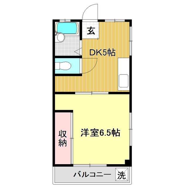 エスポアールKNA(1DK/4階)の間取り写真