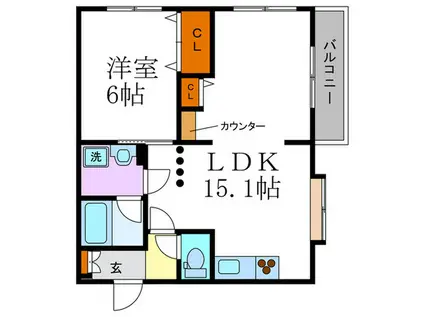 多蔵ハイツ(1LDK/2階)の間取り写真