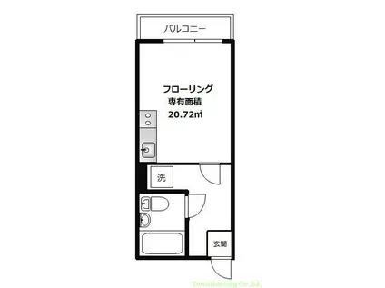 ロ・カーサ中目黒(ワンルーム/4階)の間取り写真