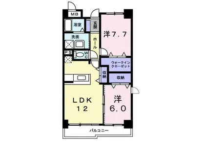 セントラルヴィレッジ(2LDK/3階)の間取り写真