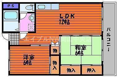 ビューラーサンライズ(2LDK/2階)の間取り写真