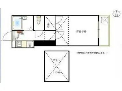 大安寺第1AP(1K/1階)の間取り写真