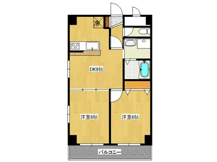 ピュアエルモア(2LDK/1階)の間取り写真