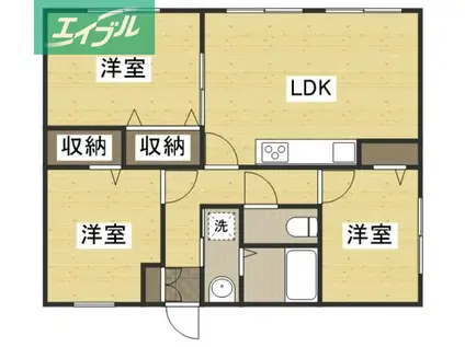 MS ROSA(3LDK/1階)の間取り写真