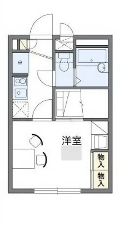 レオパレス多摩ぶらーま 1階階 間取り