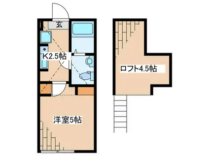 木洩れ日と珈琲の(1K/2階)の間取り写真