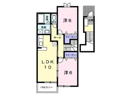 メゾン グレイス(2LDK/2階)の間取り写真