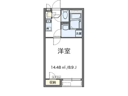 ビュートップ相原(1K/1階)の間取り写真