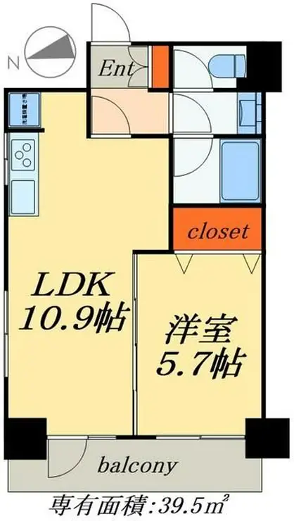 ソサエティ蔵前 8階階 間取り