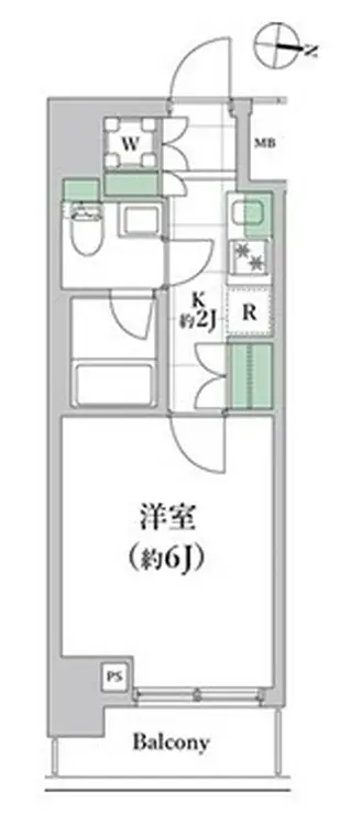 ルーブル川崎六番館 7階階 間取り