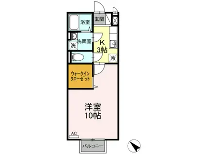 LUMIELEI(1K/1階)の間取り写真